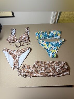 BIKINI BUNDLE size medium resort wear beach tropical womens suit lot of 2